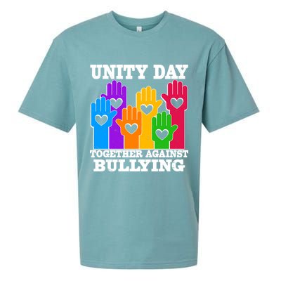 Retro Unity Day Together Against Bullying Raised Hands Sueded Cloud Jersey T-Shirt
