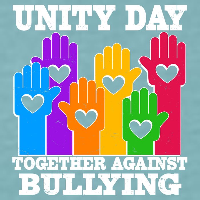 Retro Unity Day Together Against Bullying Raised Hands Sueded Cloud Jersey T-Shirt