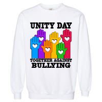 Retro Unity Day Together Against Bullying Raised Hands Garment-Dyed Sweatshirt