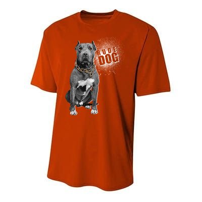 Rude Dog Pitbull Lover Youth Performance Sprint T-Shirt