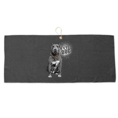 Rude Dog Pitbull Lover Large Microfiber Waffle Golf Towel