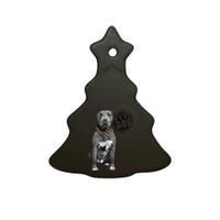 Rude Dog Pitbull Lover Ceramic Tree Ornament