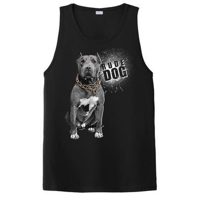 Rude Dog Pitbull Lover PosiCharge Competitor Tank