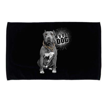 Rude Dog Pitbull Lover Microfiber Hand Towel