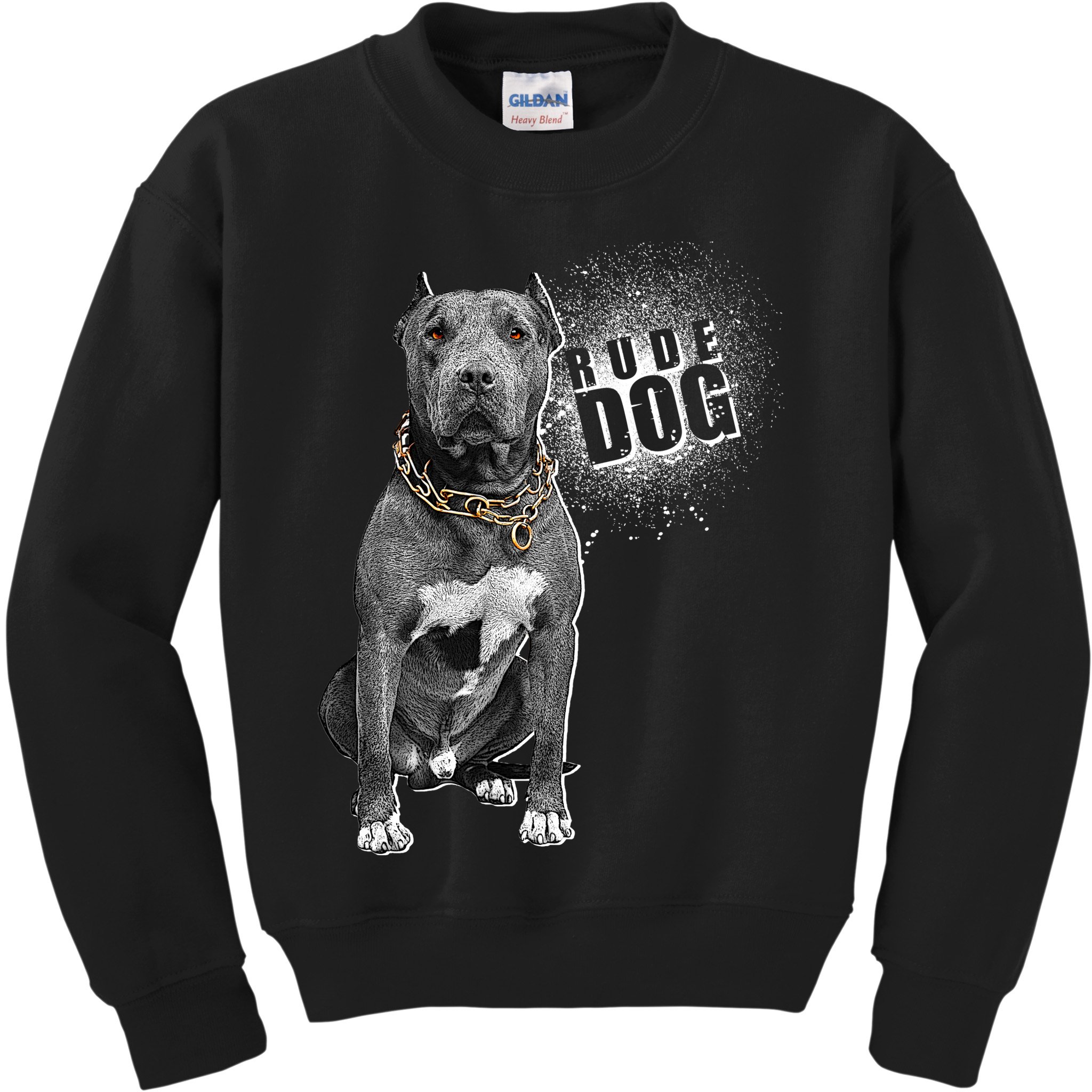 Rude Dog Pitbull Lover Kids Sweatshirt