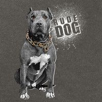 Rude Dog Pitbull Lover Cotton Canvas Backpack