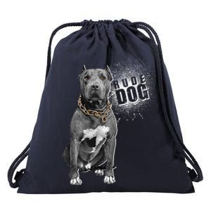 Rude Dog Pitbull Lover Drawstring Bag