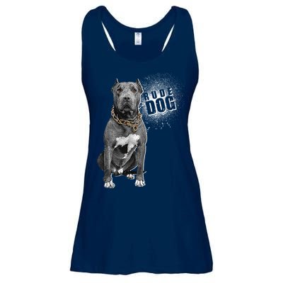 Rude Dog Pitbull Lover Ladies Essential Flowy Tank