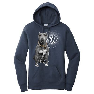 Rude Dog Pitbull Lover Women's Pullover Hoodie