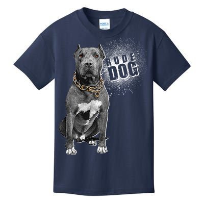 Rude Dog Pitbull Lover Kids T-Shirt