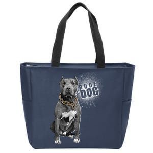 Rude Dog Pitbull Lover Zip Tote Bag