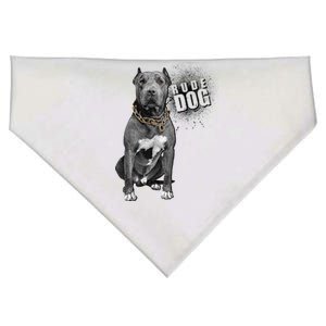 Rude Dog Pitbull Lover USA-Made Doggie Bandana