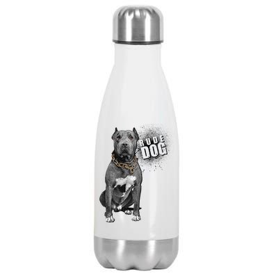 Rude Dog Pitbull Lover Stainless Steel Insulated Water Bottle