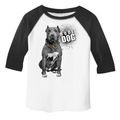 Rude Dog Pitbull Lover Toddler Fine Jersey T-Shirt