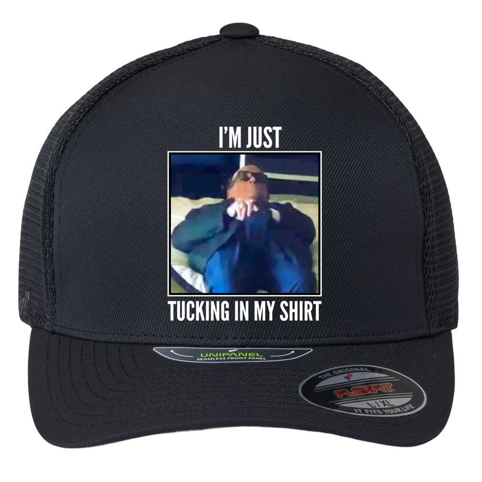 Rudy Giuliani I'm Just Tucking In My Shirt Flexfit Unipanel Trucker Cap