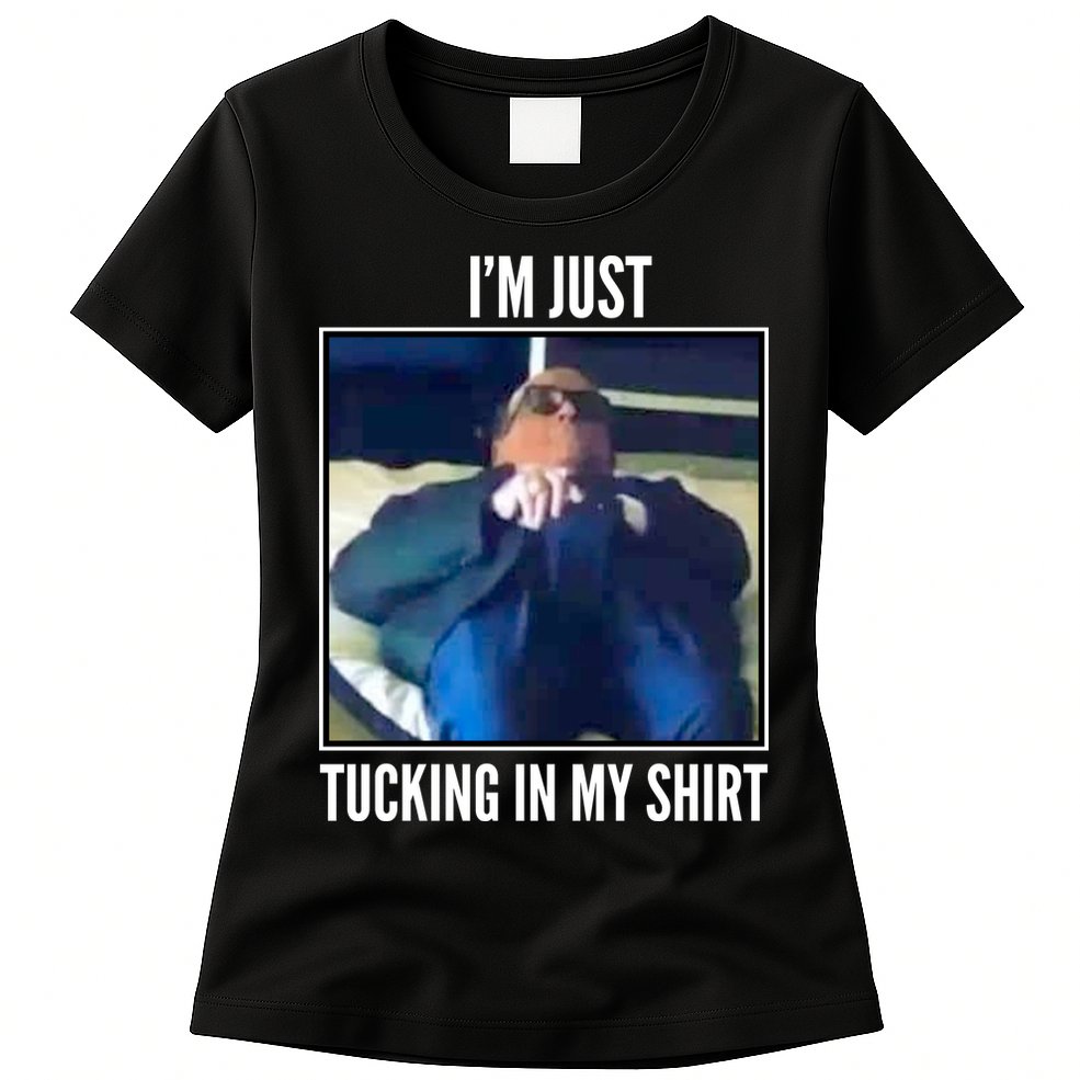Rudy Giuliani I'm Just Tucking In My Shirt Womens T-Shirt