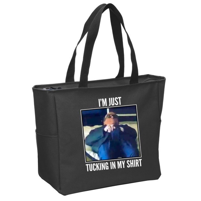 Rudy Giuliani I'm Just Tucking In My Shirt Zip Tote Bag