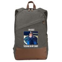 Rudy Giuliani I'm Just Tucking In My Shirt Cotton Canvas Backpack