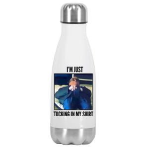 Rudy Giuliani I'm Just Tucking In My Shirt Stainless Steel Insulated Water Bottle