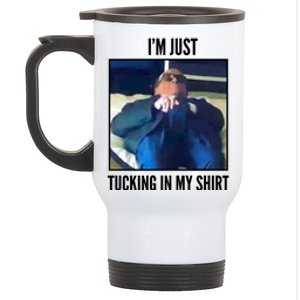 Rudy Giuliani I'm Just Tucking In My Shirt Stainless Steel Travel Mug