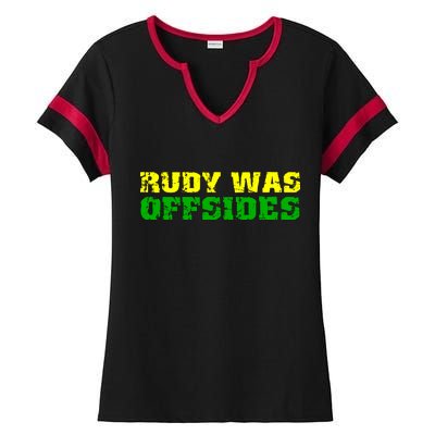 Rudy Was Offsides Ladies Halftime Notch Neck Tee