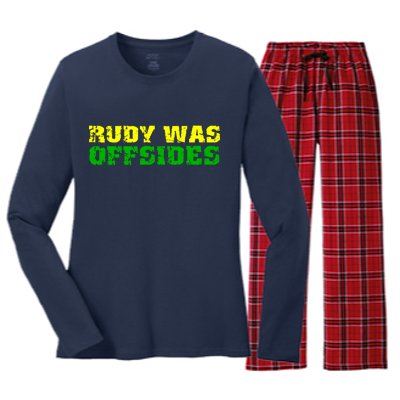 Rudy Was Offsides Women's Long Sleeve Flannel Pajama Set 