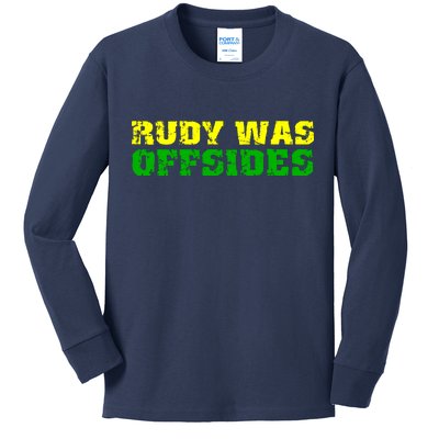 Rudy Was Offsides Kids Long Sleeve Shirt