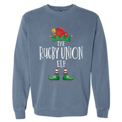 Rugby Union Elf Family Matching Pajamas Group Christmas Gift Garment-Dyed Sweatshirt