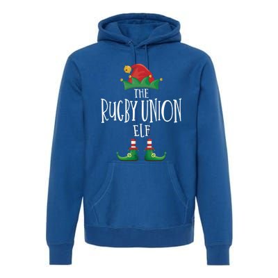 Rugby Union Elf Family Matching Pajamas Group Christmas Gift Premium Hoodie