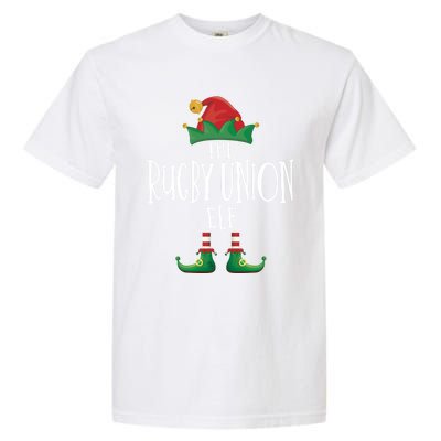 Rugby Union Elf Family Matching Pajamas Group Christmas Gift Garment-Dyed Heavyweight T-Shirt