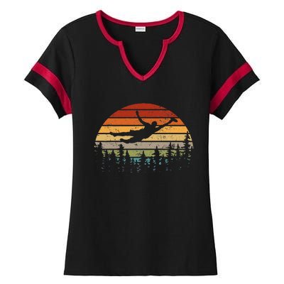 Retro Ultimate Frisbee Player Men Women Vintage Flying Disc Ladies Halftime Notch Neck Tee