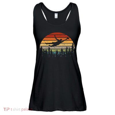 Retro Ultimate Frisbee Player Men Women Vintage Flying Disc Ladies Essential Flowy Tank
