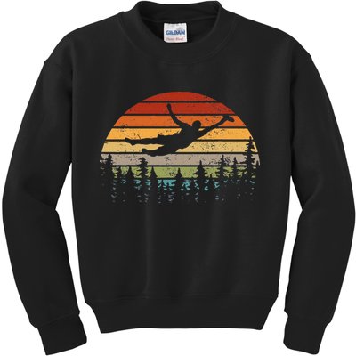 Retro Ultimate Frisbee Player Men Women Vintage Flying Disc Kids Sweatshirt