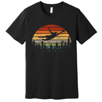 Retro Ultimate Frisbee Player Premium T-Shirt