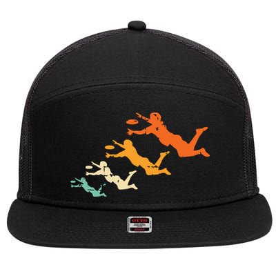 Retro Ultimate Frisbee Player Vintage Disc Ultimate Frisbee 7 Panel Mesh Trucker Snapback Hat