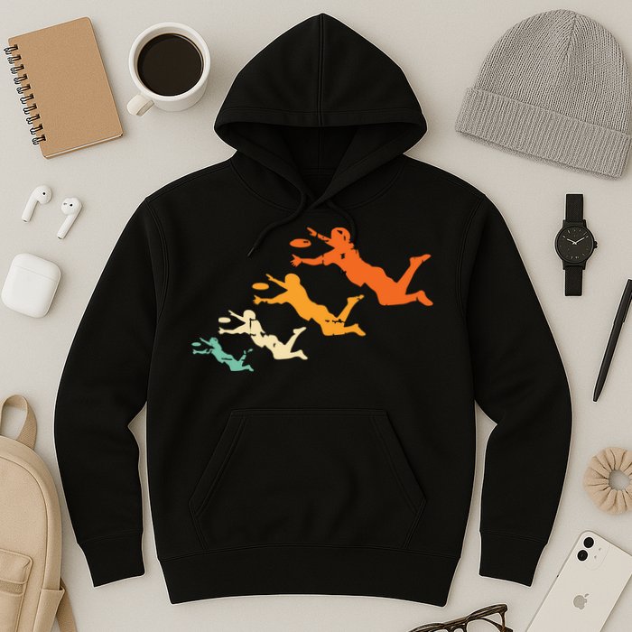 Retro Ultimate Frisbee Player Vintage Disc Ultimate Frisbee Hoodie