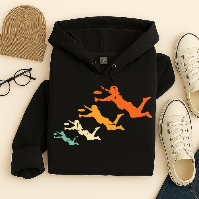 Retro Ultimate Frisbee Player Vintage Disc Ultimate Frisbee Hoodie