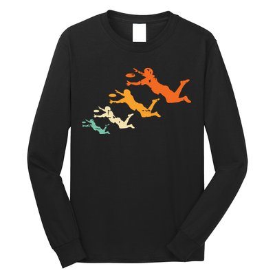 Retro Ultimate Frisbee Player Vintage Disc Ultimate Frisbee Long Sleeve Shirt