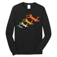 Retro Ultimate Frisbee Player Vintage Disc Ultimate Frisbee Long Sleeve Shirt