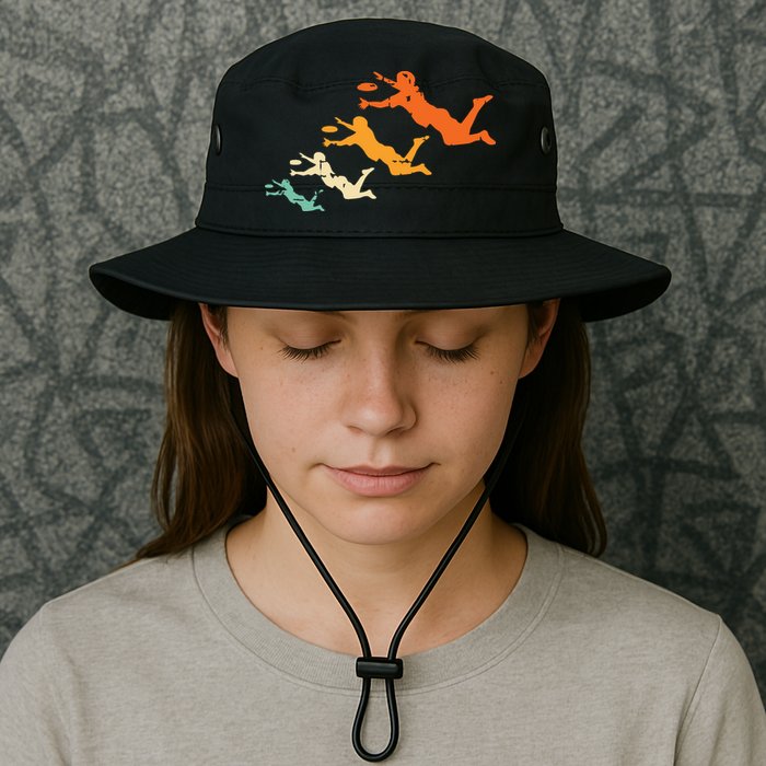 Retro Ultimate Frisbee Player Vintage Disc Ultimate Frisbee Bucket Hat