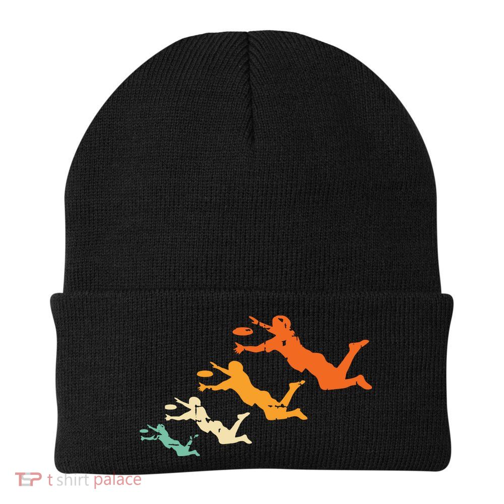 Retro Ultimate Frisbee Player Vintage Disc Ultimate Frisbee Beanie
