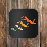 Retro Ultimate Frisbee Player Vintage Disc Ultimate Frisbee Coaster