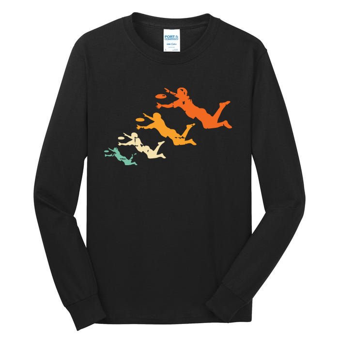 Retro Ultimate Frisbee Player Vintage Disc Ultimate Frisbee Tall Long Sleeve T-Shirt