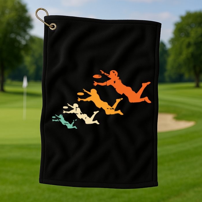 Retro Ultimate Frisbee Player Vintage Disc Ultimate Frisbee Golf Towel