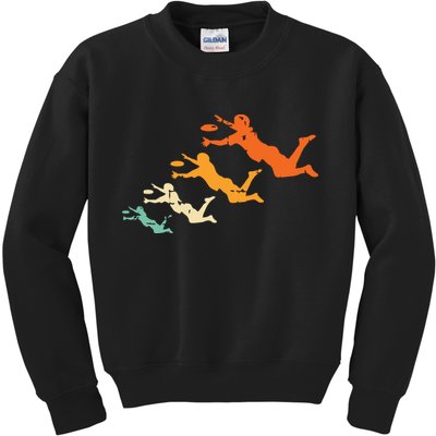 Retro Ultimate Frisbee Player Vintage Disc Ultimate Frisbee Kids Sweatshirt