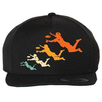Retro Ultimate Frisbee Player Vintage Disc Ultimate Frisbee Wool Snapback Cap