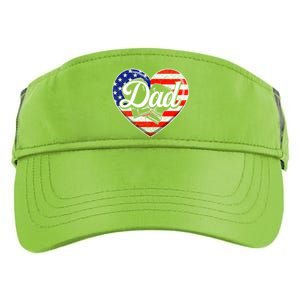 Retro Usa Flag Heart Boxing Dad Fathers Day Patriotic Gift Adult Drive Performance Visor