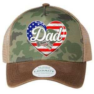 Retro Usa Flag Heart Boxing Dad Fathers Day Patriotic Gift Legacy Tie Dye Trucker Hat