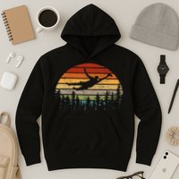 Retro Ultimate Frisbee Player Women Vintage Flying Disc Hoodie