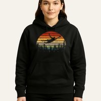 Retro Ultimate Frisbee Player Women Vintage Flying Disc Hoodie